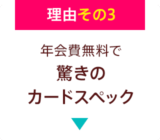 年会費無料で驚きのカードスペック